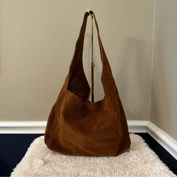 Quince Whiskey Brown Suede Hobo Bag - Picture 8 of 13
